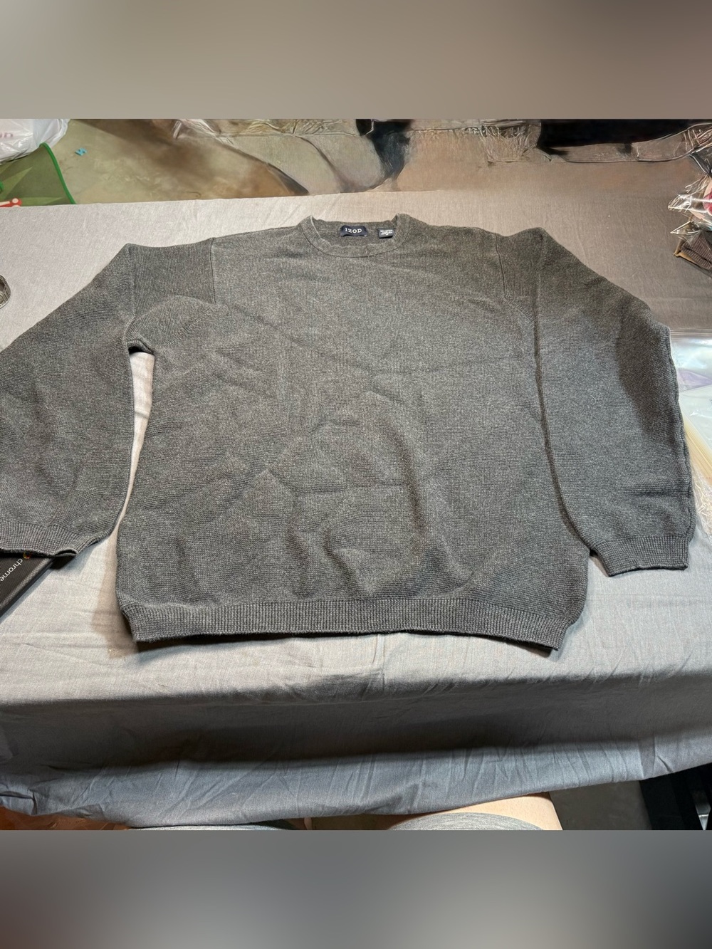 Izod Men's Crewneck Sweater in Gray